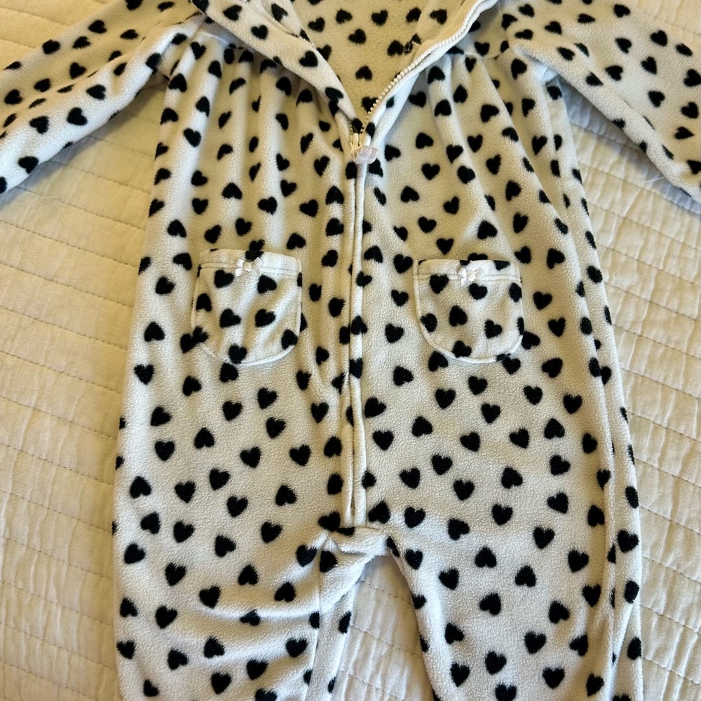 Cozy Heart Print Onesie